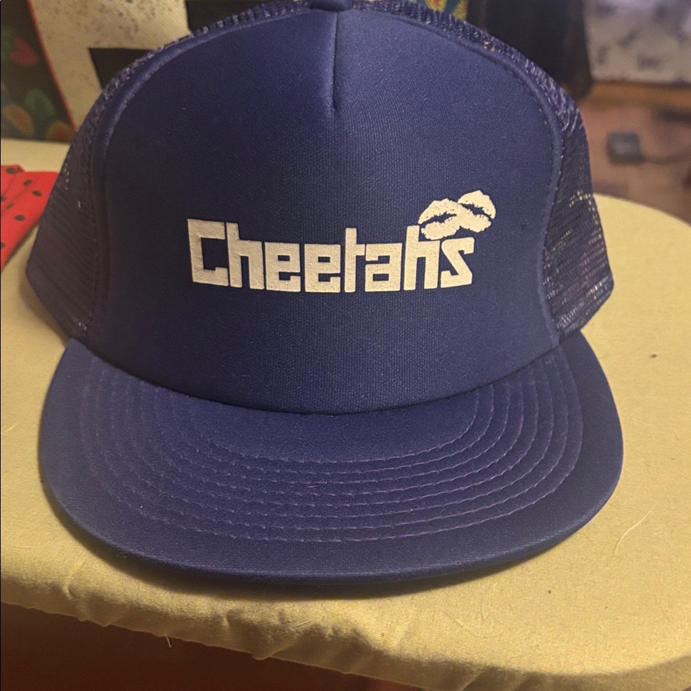Cheetahs Blue/Purple Trucker Hat topless bar Las Vegas WWE Godfather